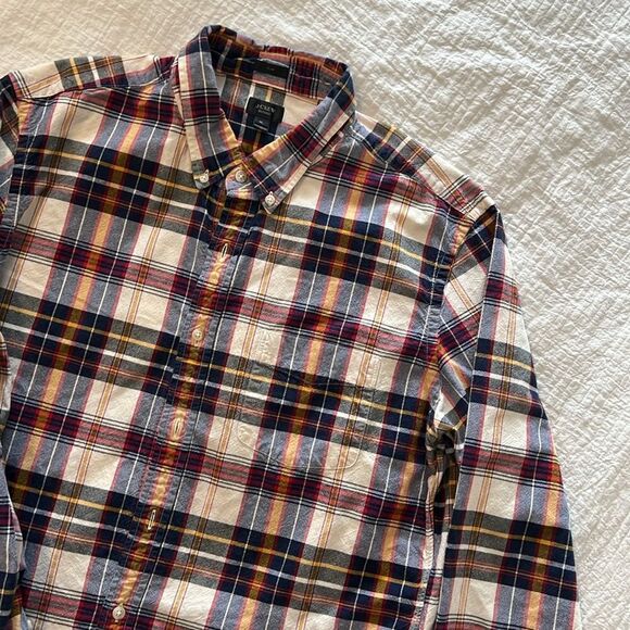Mens J. Crew Plaid Button Down Dress Shirt Size XL - Picture 6 of 7
